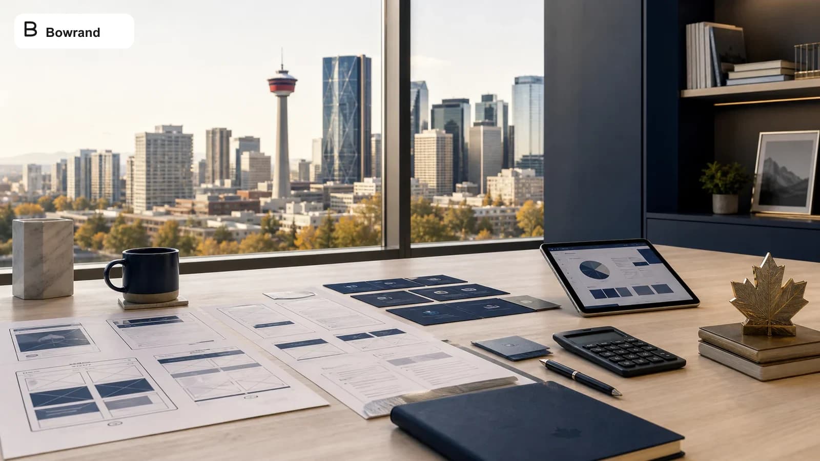 Canadian business owner reviewing a clear website scope and budget with a digital product team