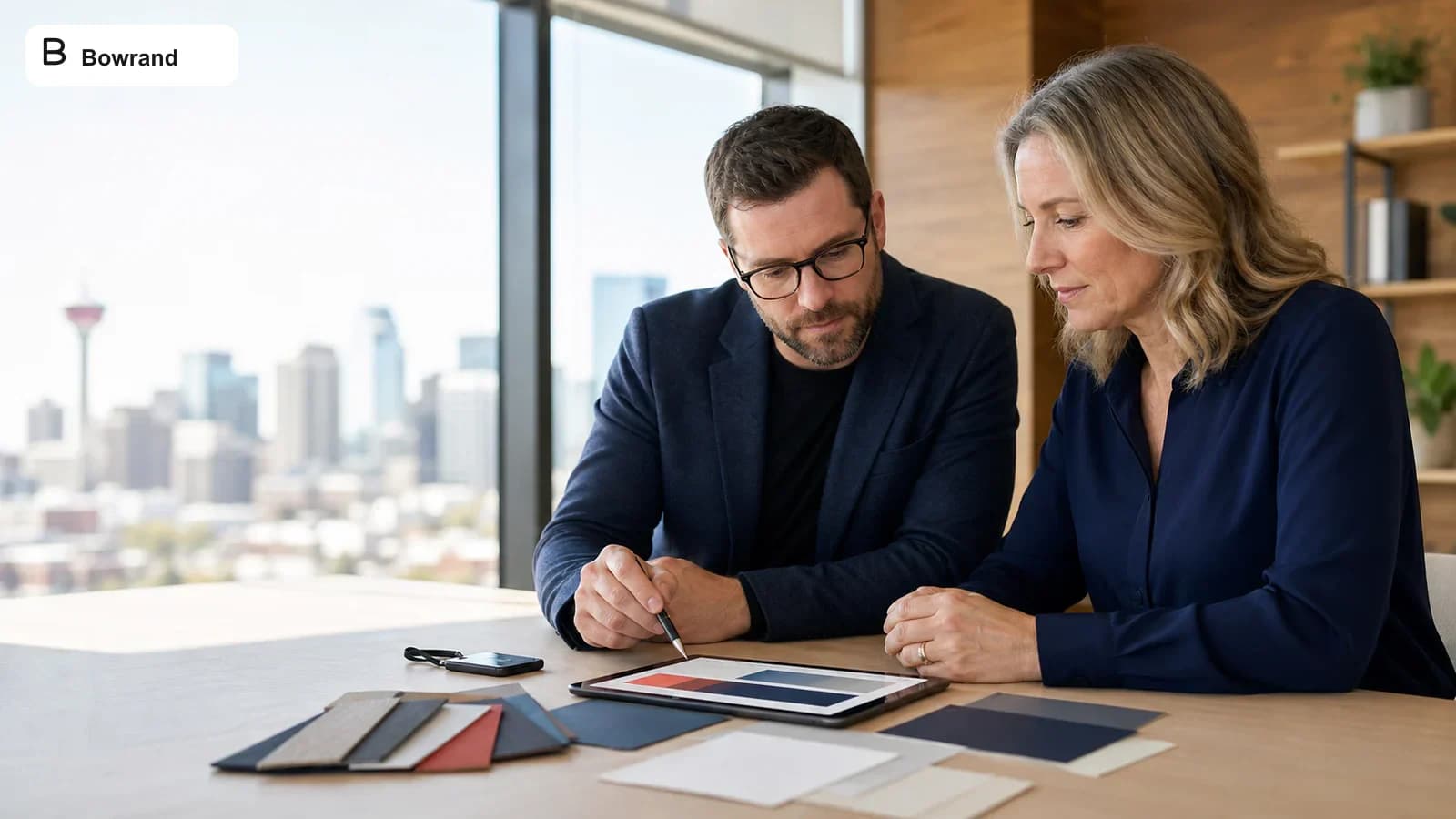 Canadian small business owners reviewing a clear CRM ownership budget and implementation scope