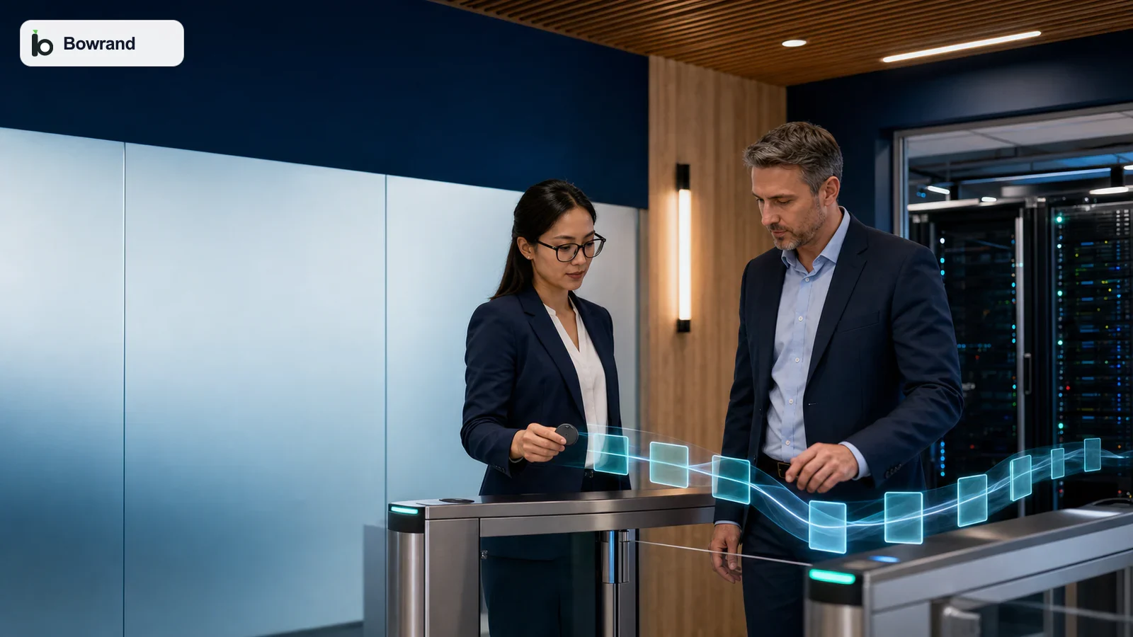 Secure customer data flowing through a controlled AI workspace with privacy access and review safeguards