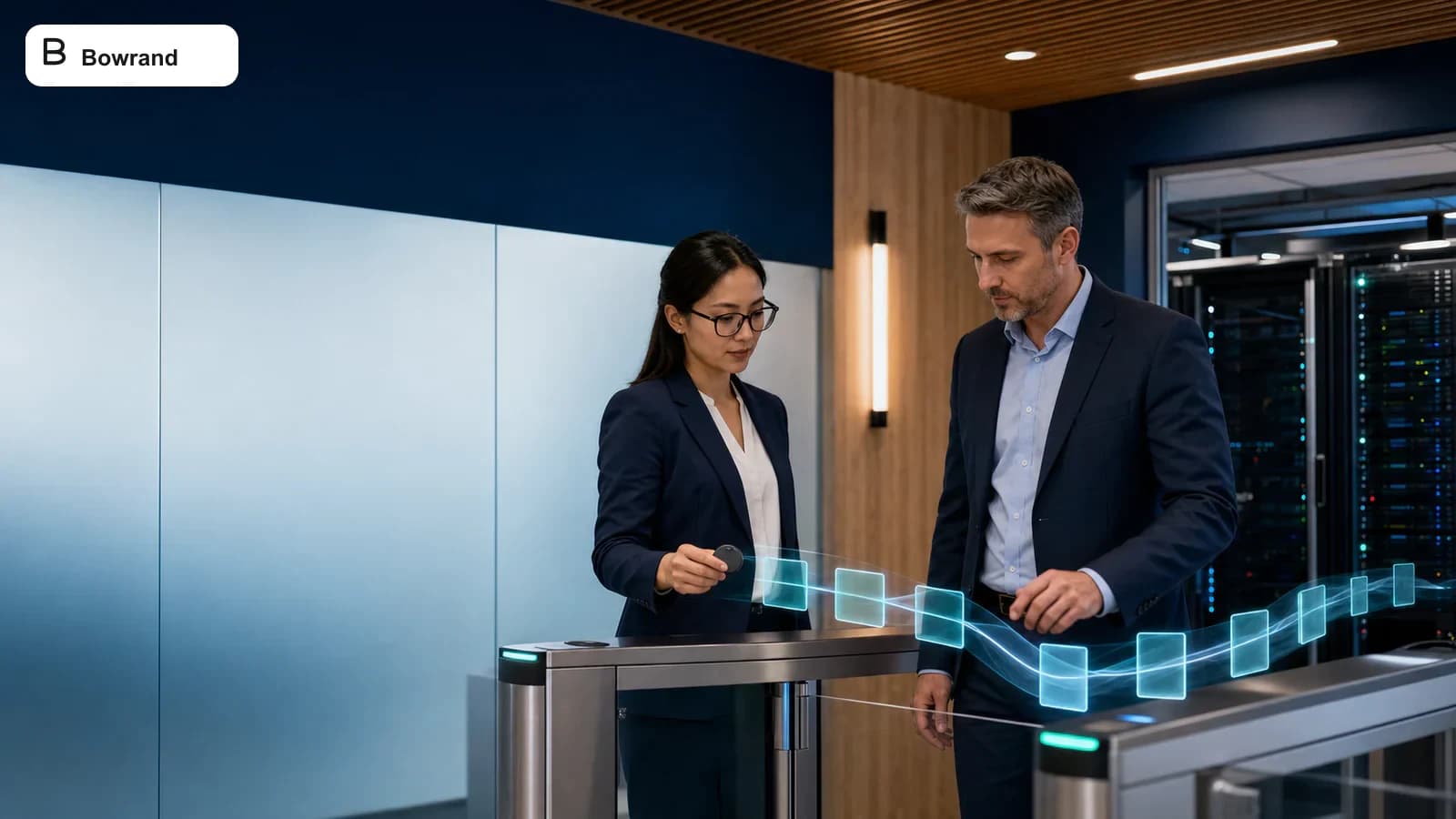 Secure customer data flowing through a controlled AI workspace with privacy access and review safeguards