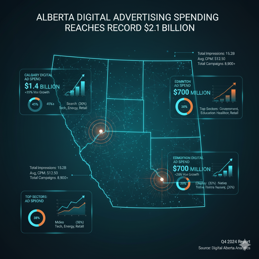 Alberta Digital Advertising Spending Reaches Record $2.1 Billion in 2025