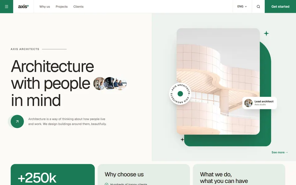 Axis Architects website design
