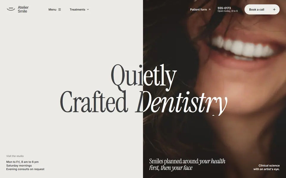 Atelier Smile Dentistry website design