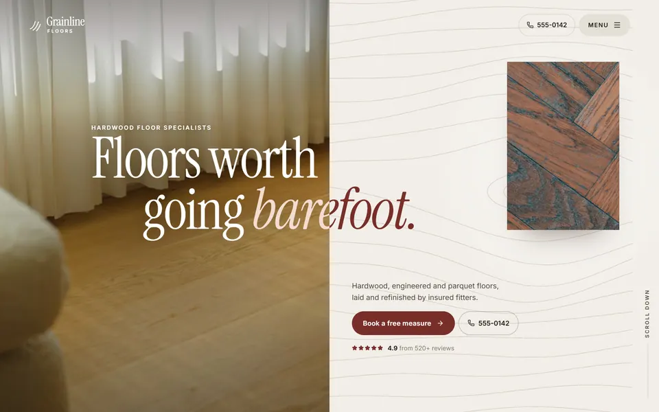 Grainline Floors website design