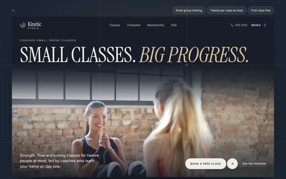 Kinetic Studio website design