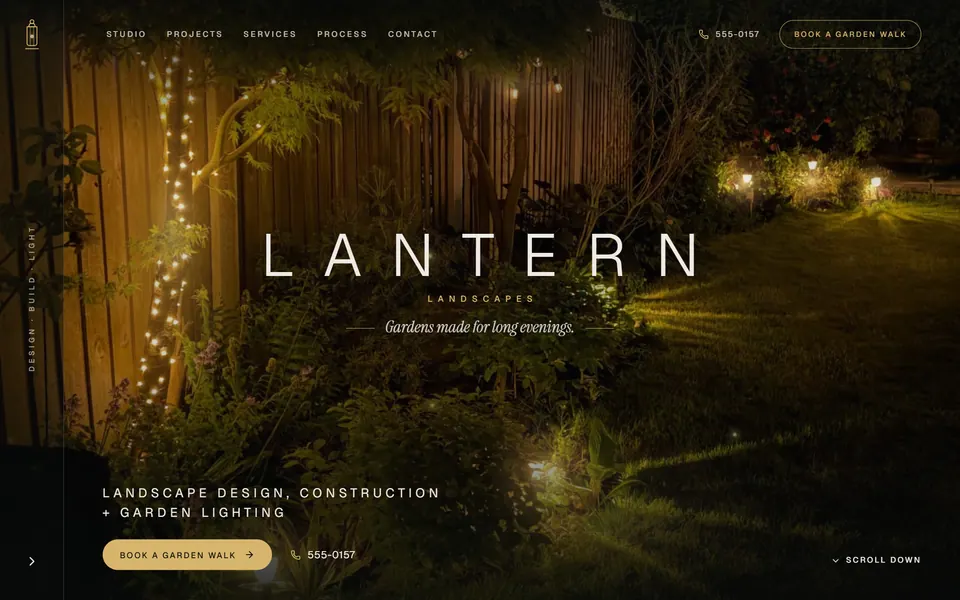 Lantern Landscapes website design