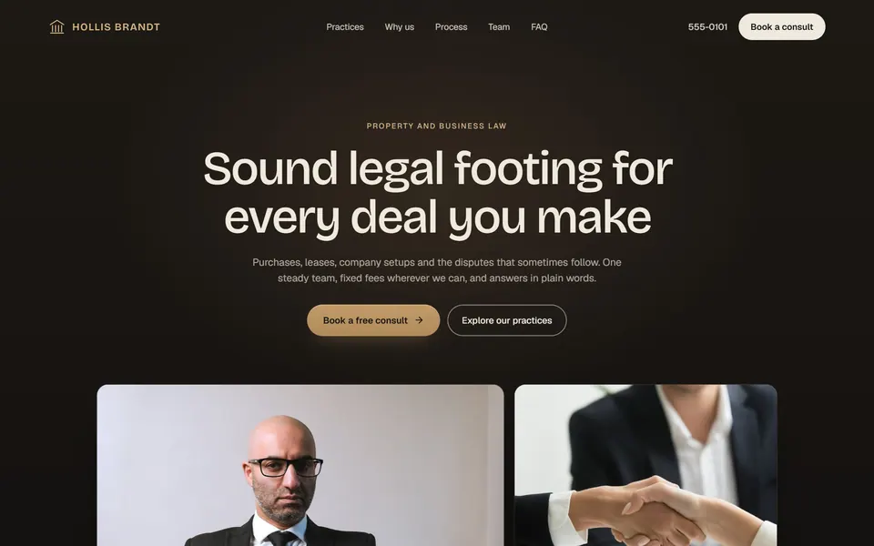 Hollis Brandt website design