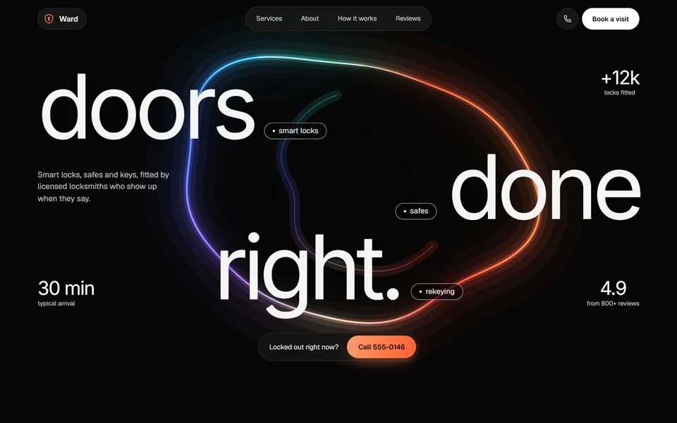 Ward Locks & Security website design