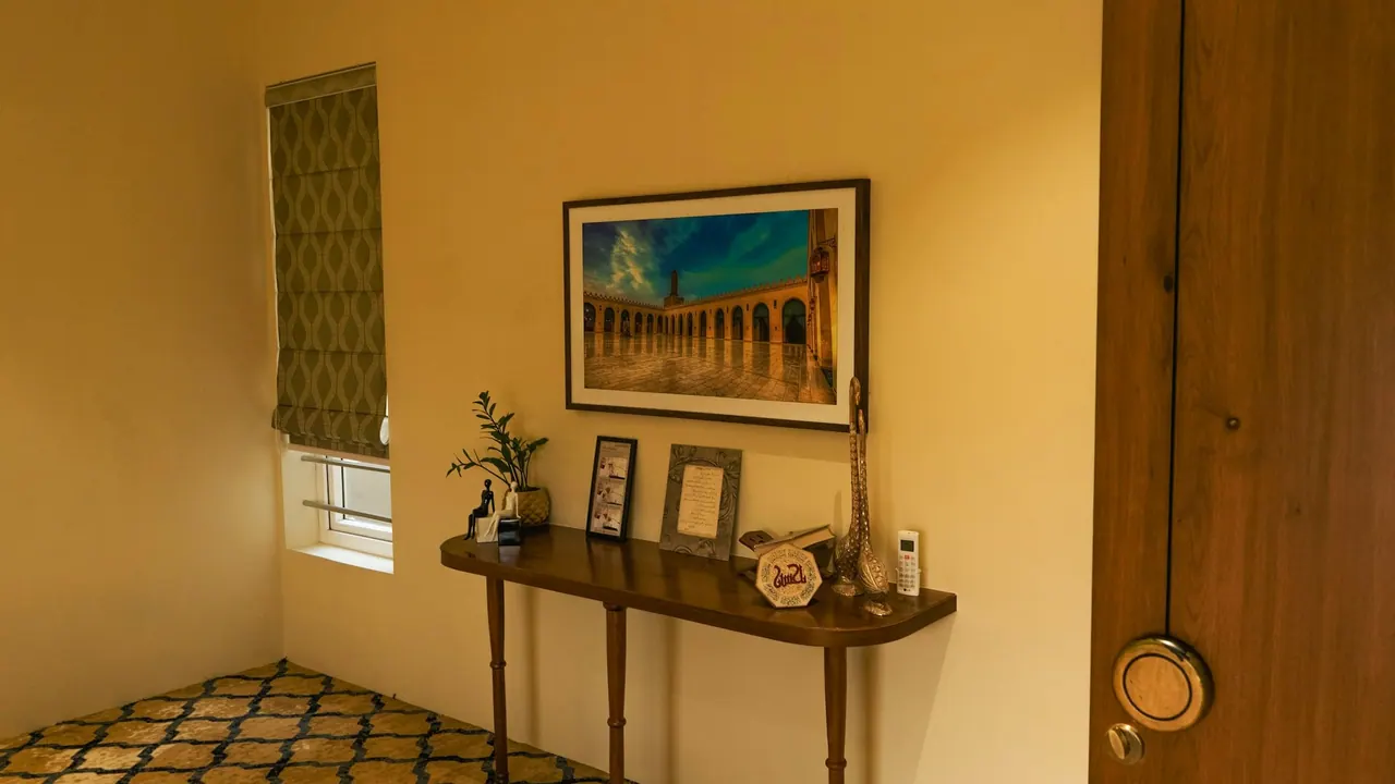 Front hallway, painted in Warm Oat