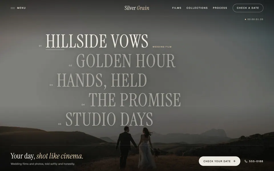 Silver Grain Films website design