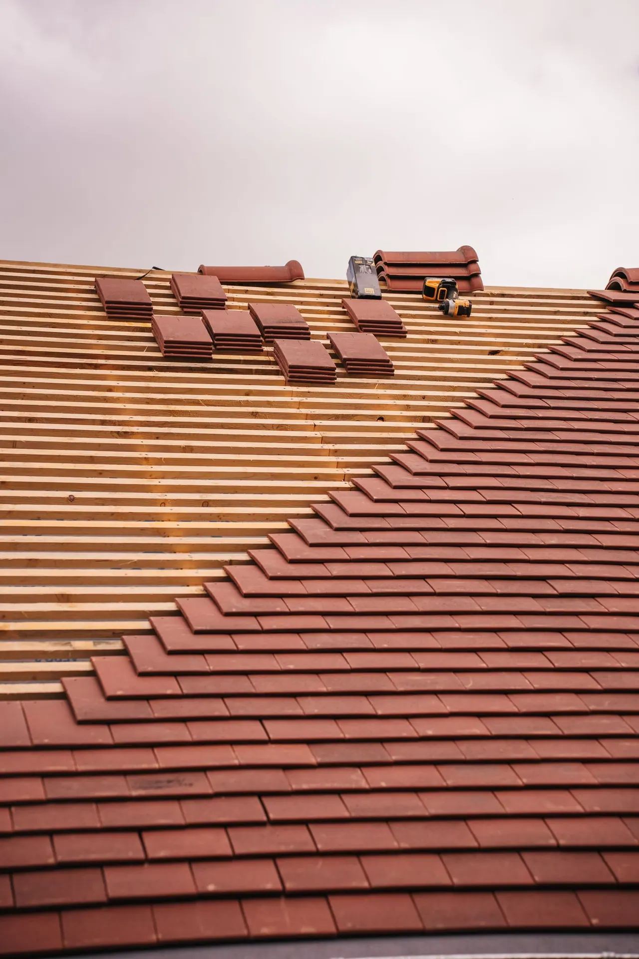 Hillside cottage, clay tile