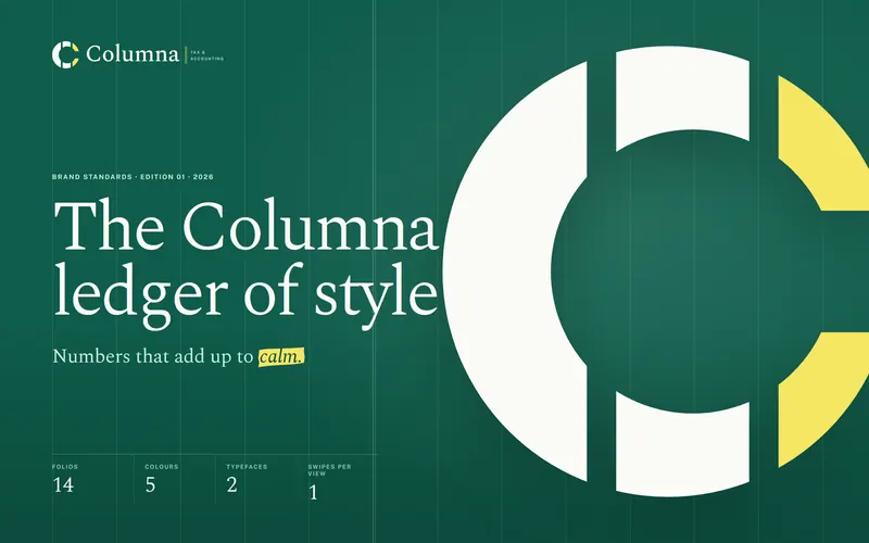 Columna brand book: Cover