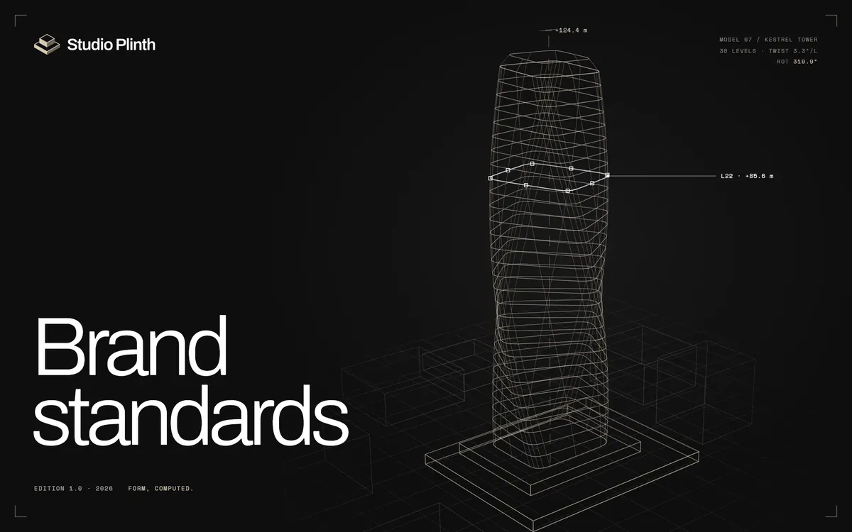 Studio Plinth brand book cover