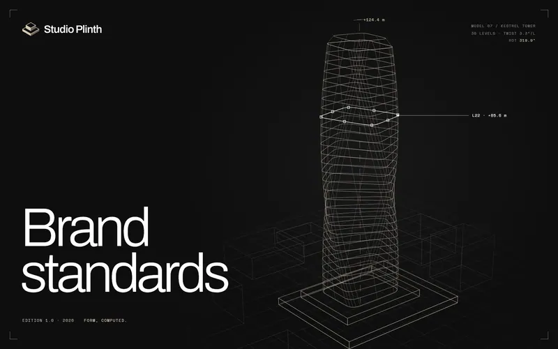 Studio Plinth brand book: Cover