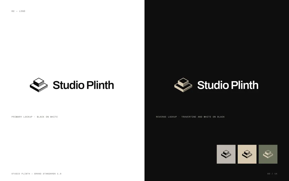 Studio Plinth brand book, Logo