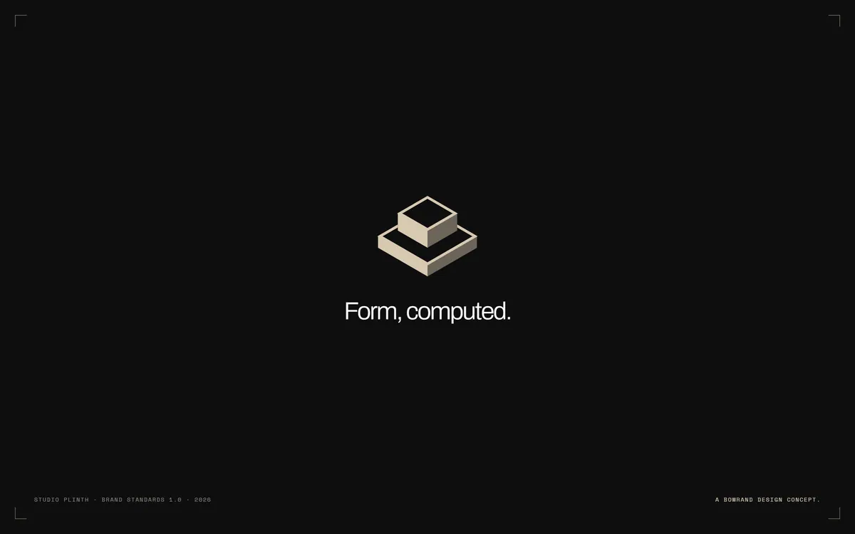 Studio Plinth brand book, Back cover