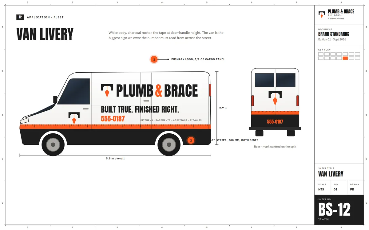 Plumb & Brace brand book, Van livery