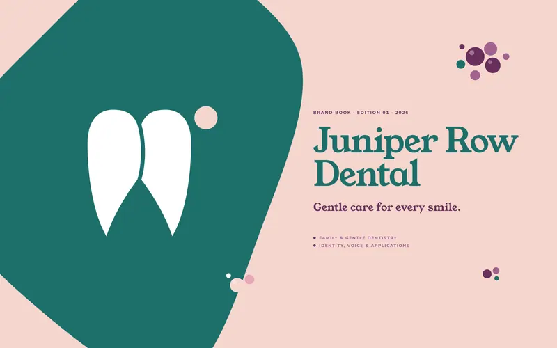 Juniper Row Dental brand book: Cover