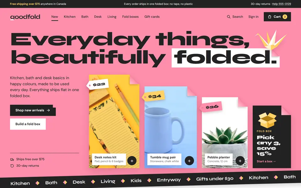 goodfold website design