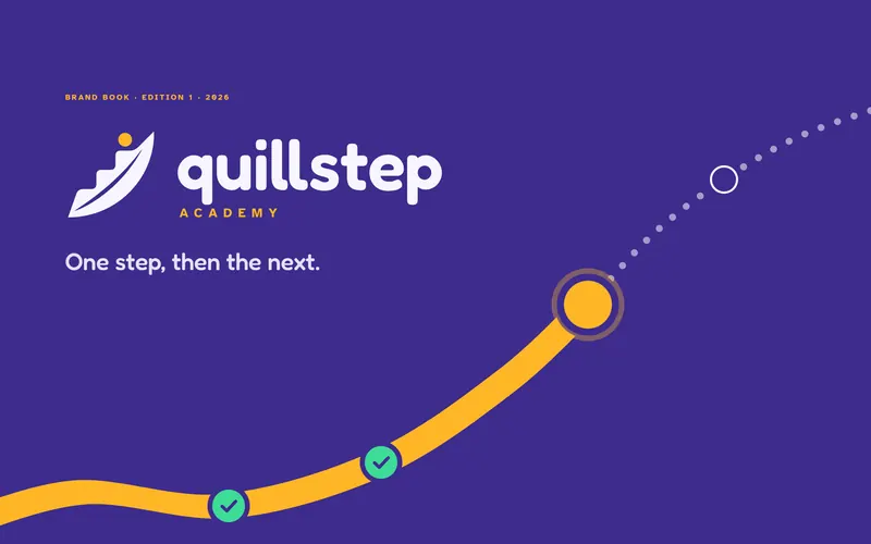 Quillstep Academy brand book: Cover