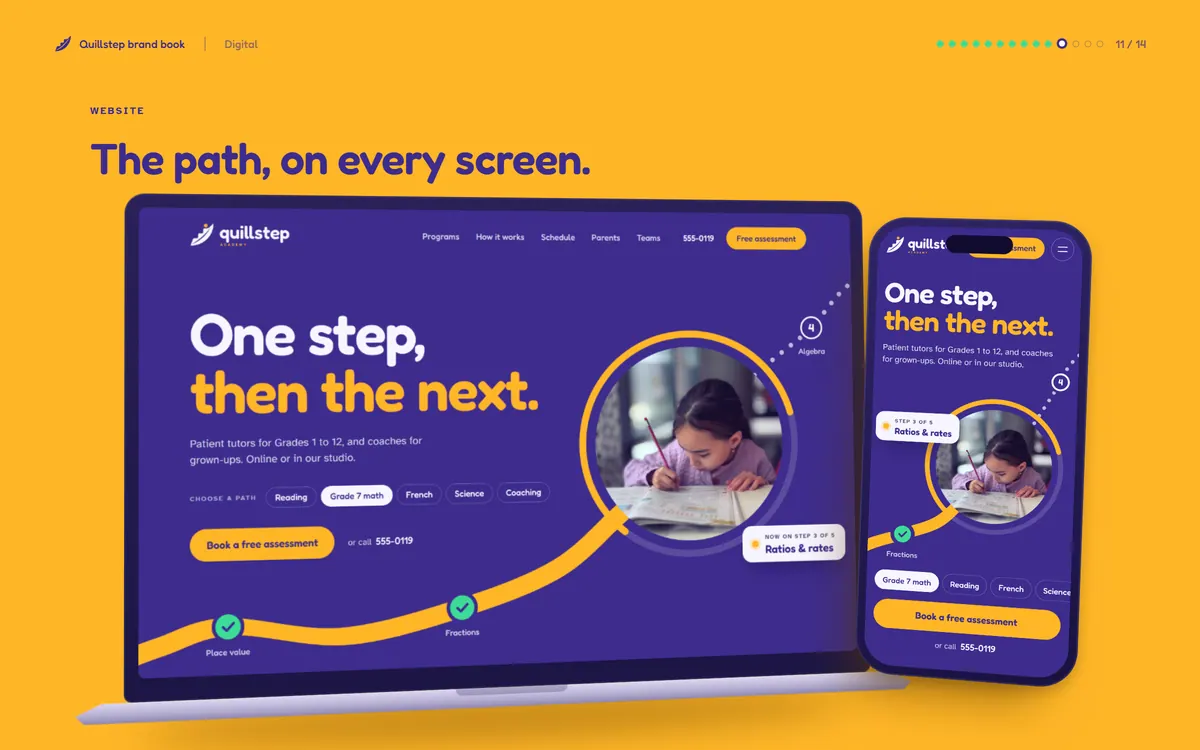 Quillstep Academy brand book, Digital