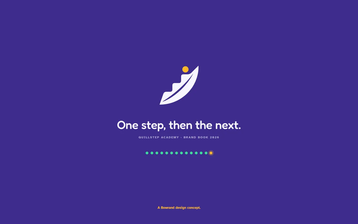 Quillstep Academy brand book, Back cover