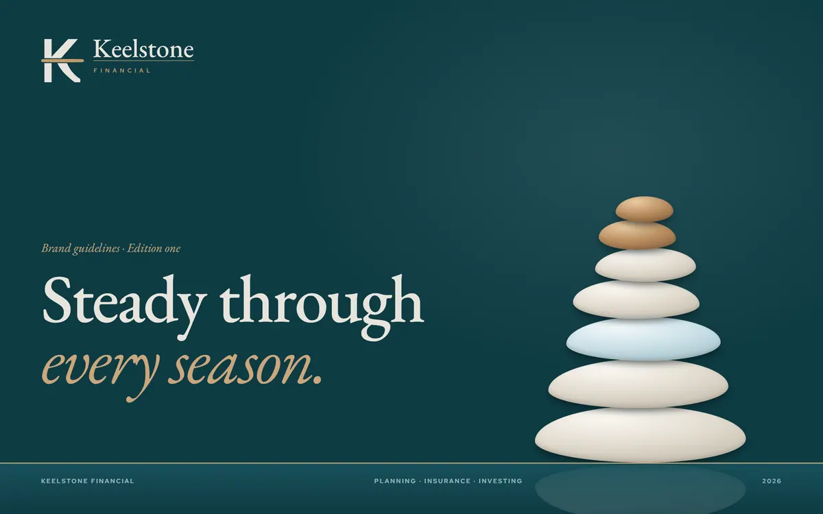 Keelstone Financial brand book cover