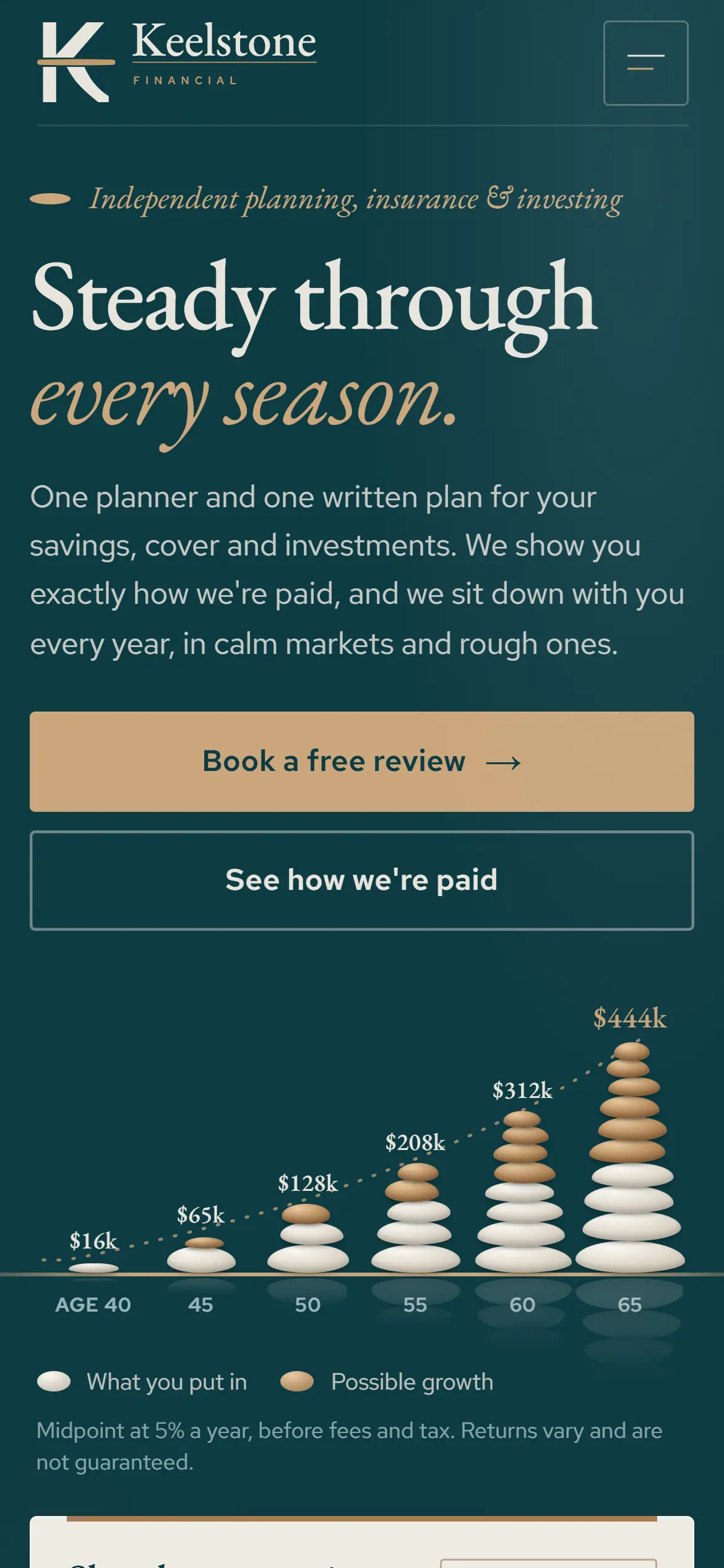 Keelstone Financial mobile website
