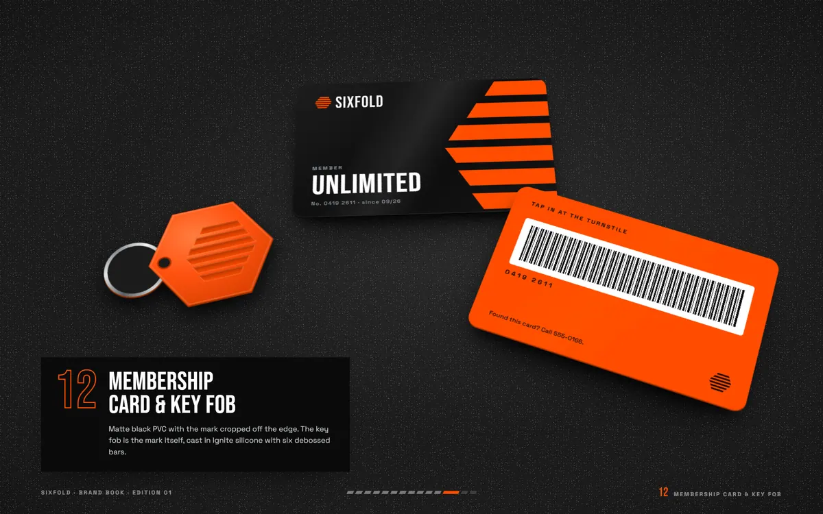 SIXFOLD brand book, Membership card & key fob