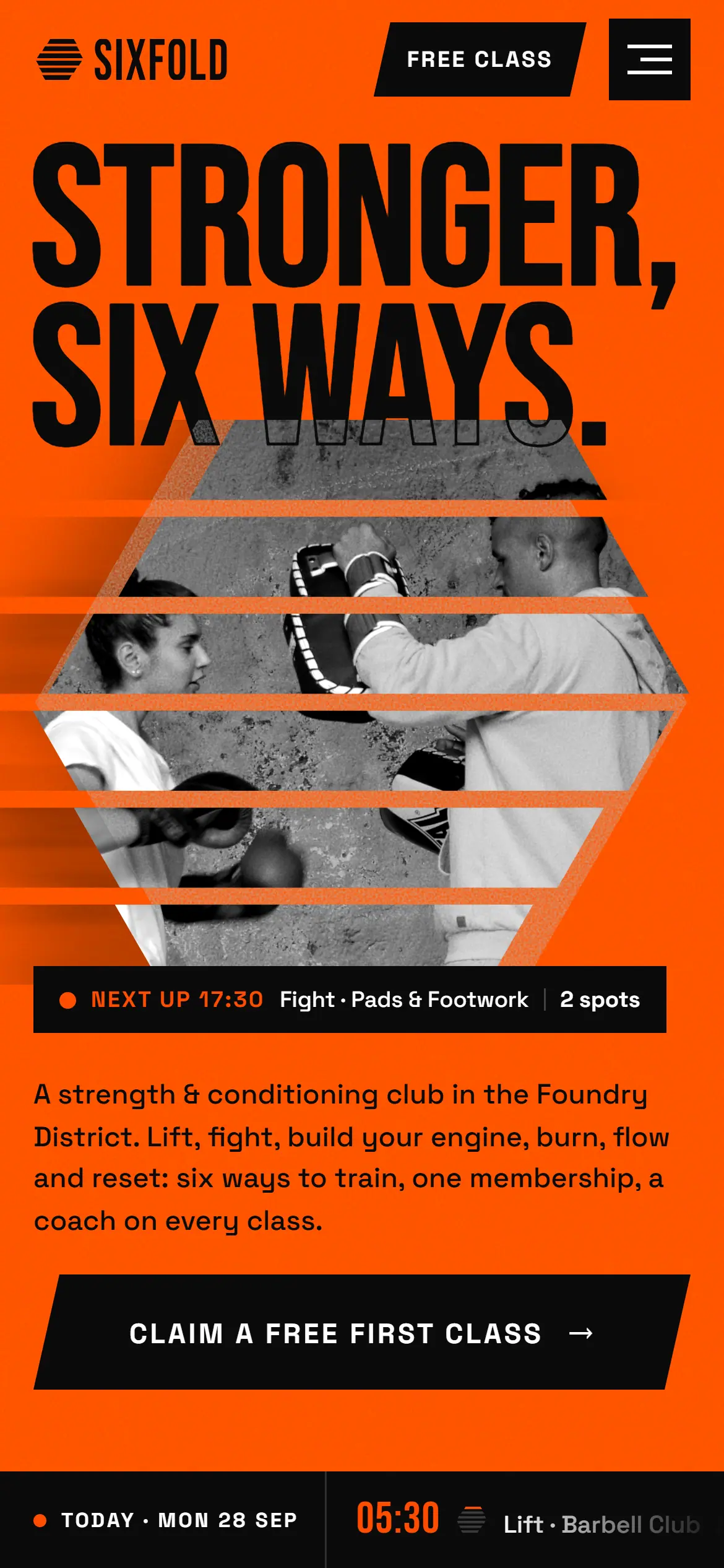 SIXFOLD mobile website