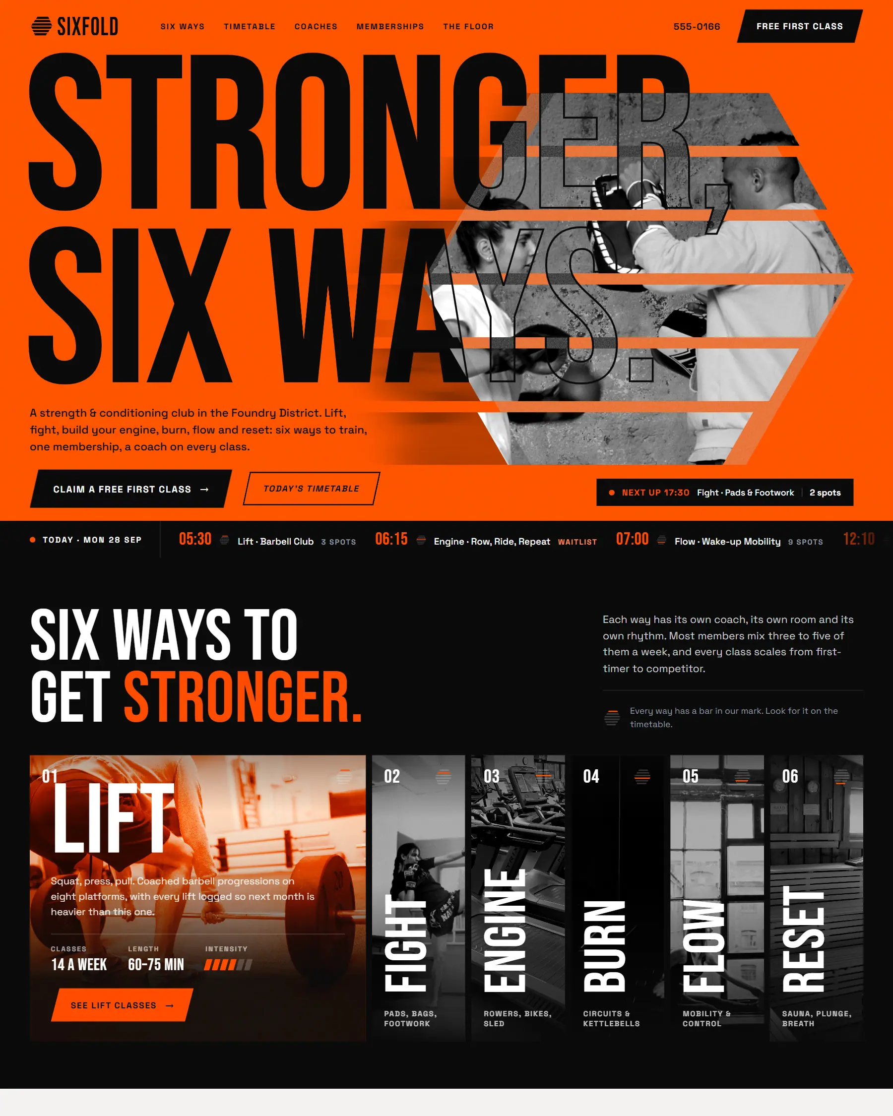 SIXFOLD website, desktop