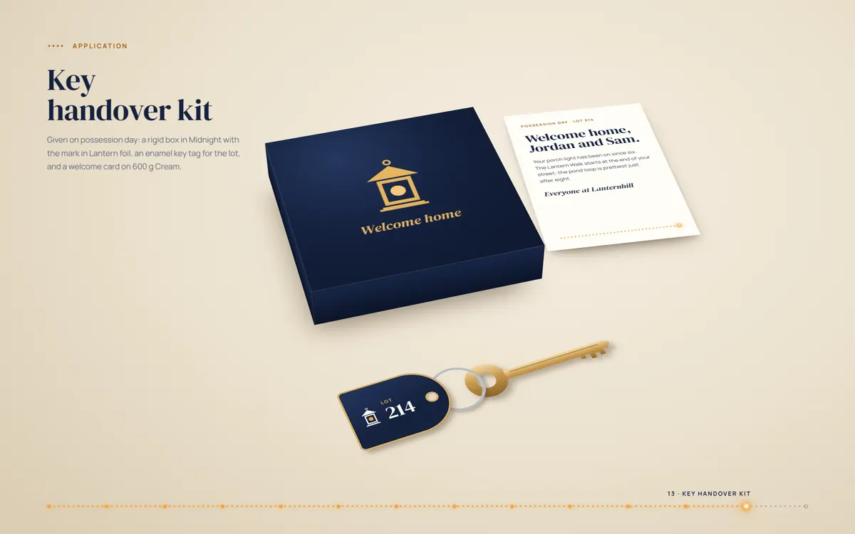 Lanternhill brand book, Key handover kit