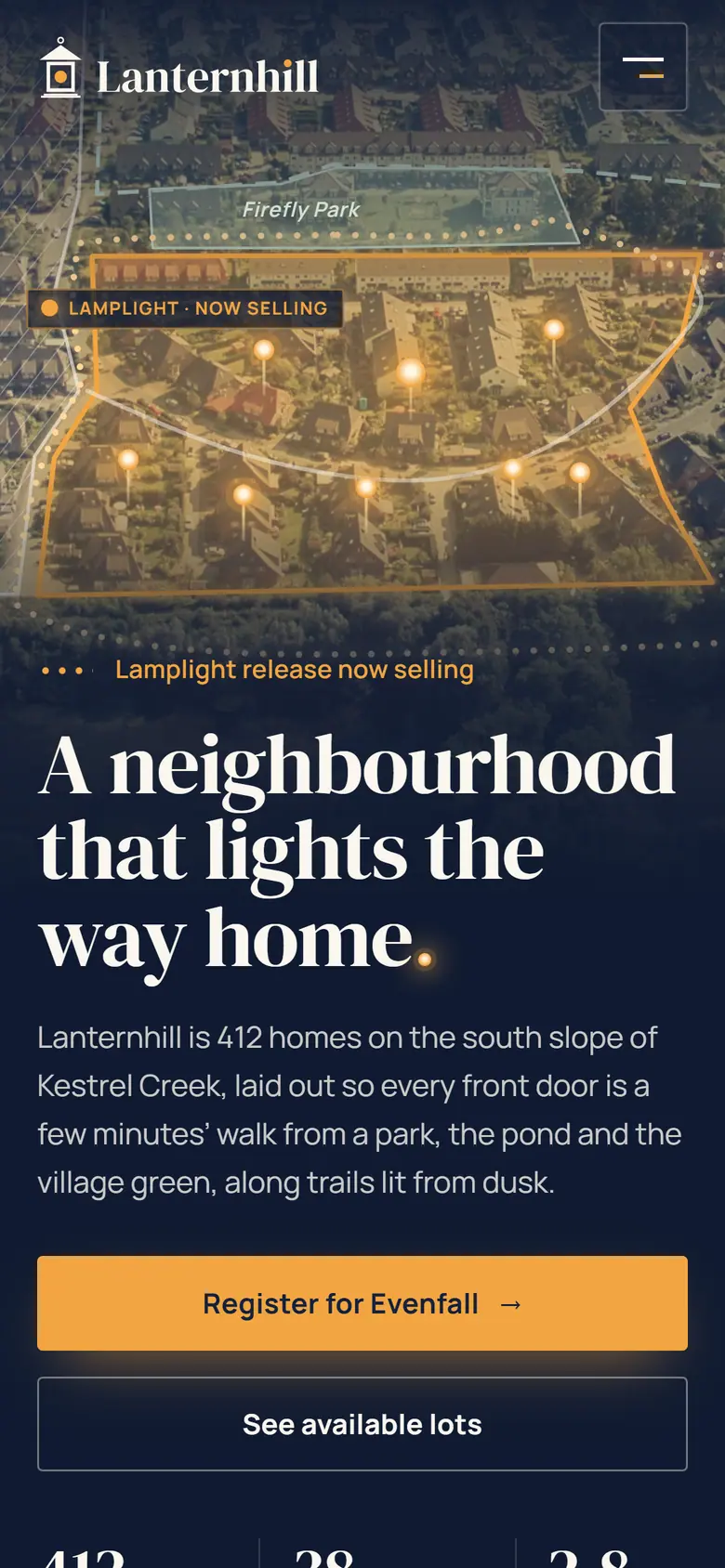 Lanternhill: the website on a phone
