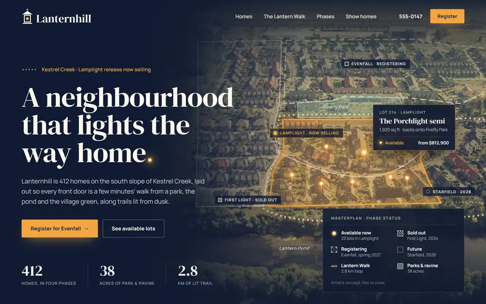 Lanternhill website design