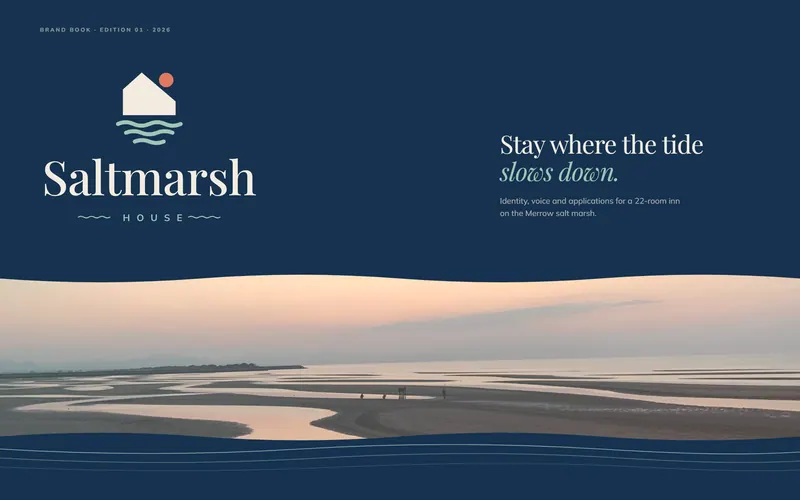 Saltmarsh House brand book: Cover