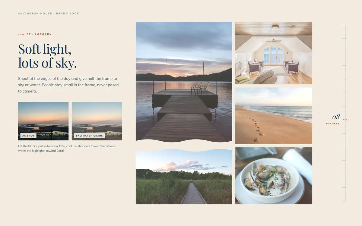 Saltmarsh House brand book, Imagery