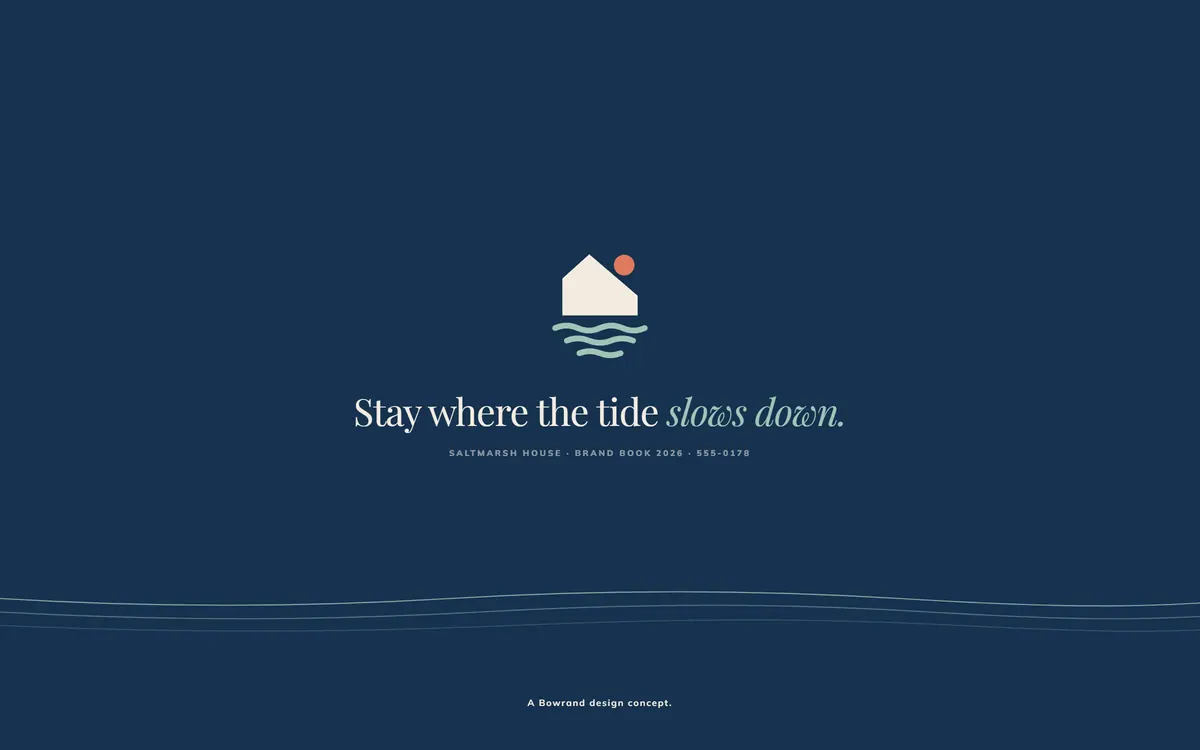 Saltmarsh House brand book, Back cover