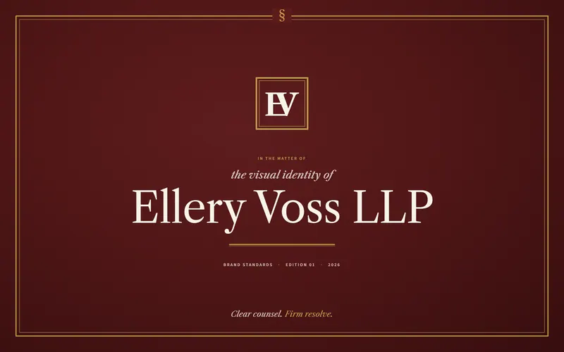 Ellery Voss LLP brand book: Cover
