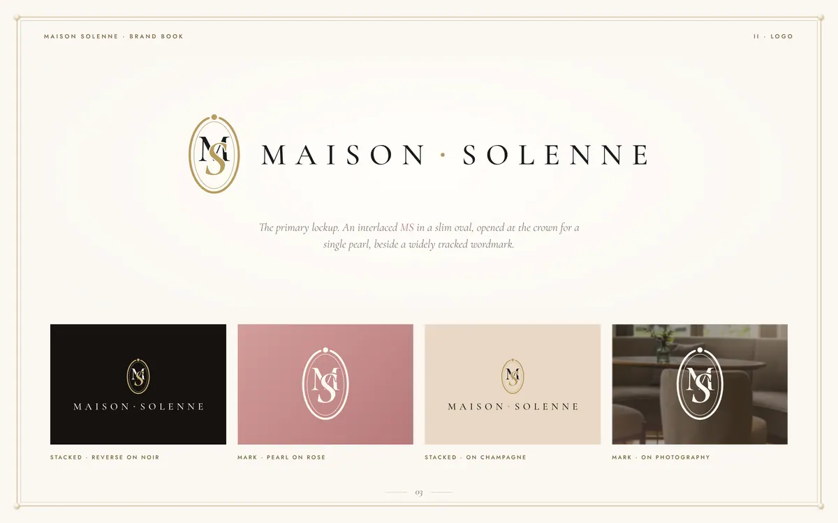 Maison Solenne brand book, Logo