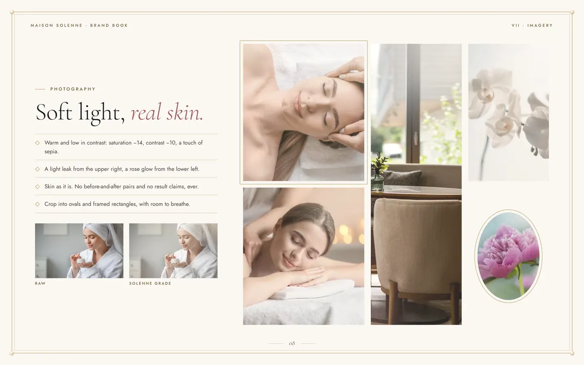 Maison Solenne brand book, Imagery