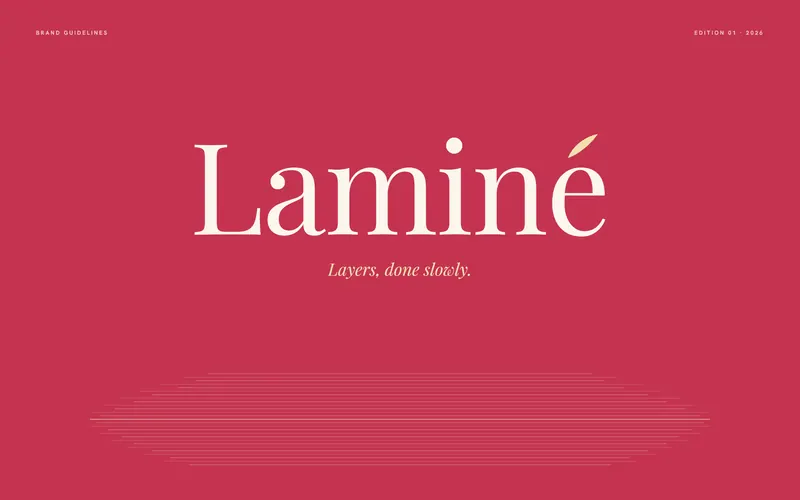 Laminé brand book: Cover