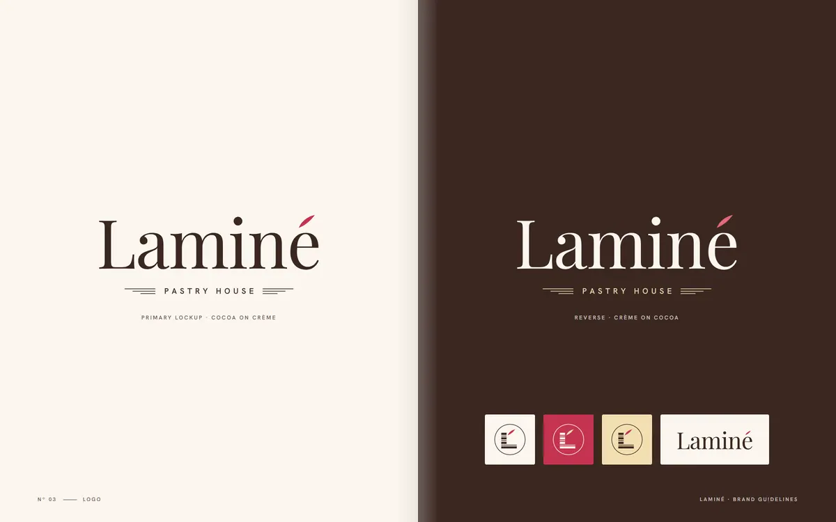 Laminé brand book, Logo