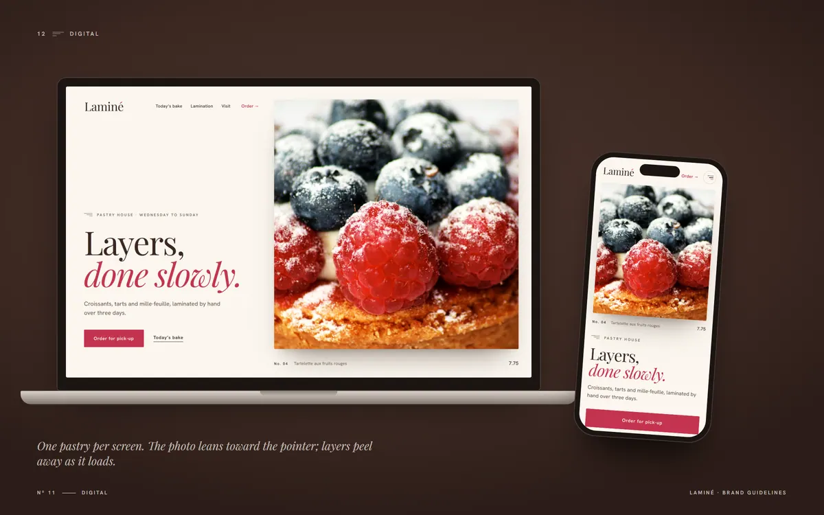 Laminé brand book, Digital