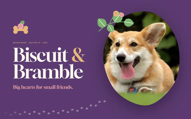 Biscuit & Bramble brand book: Cover