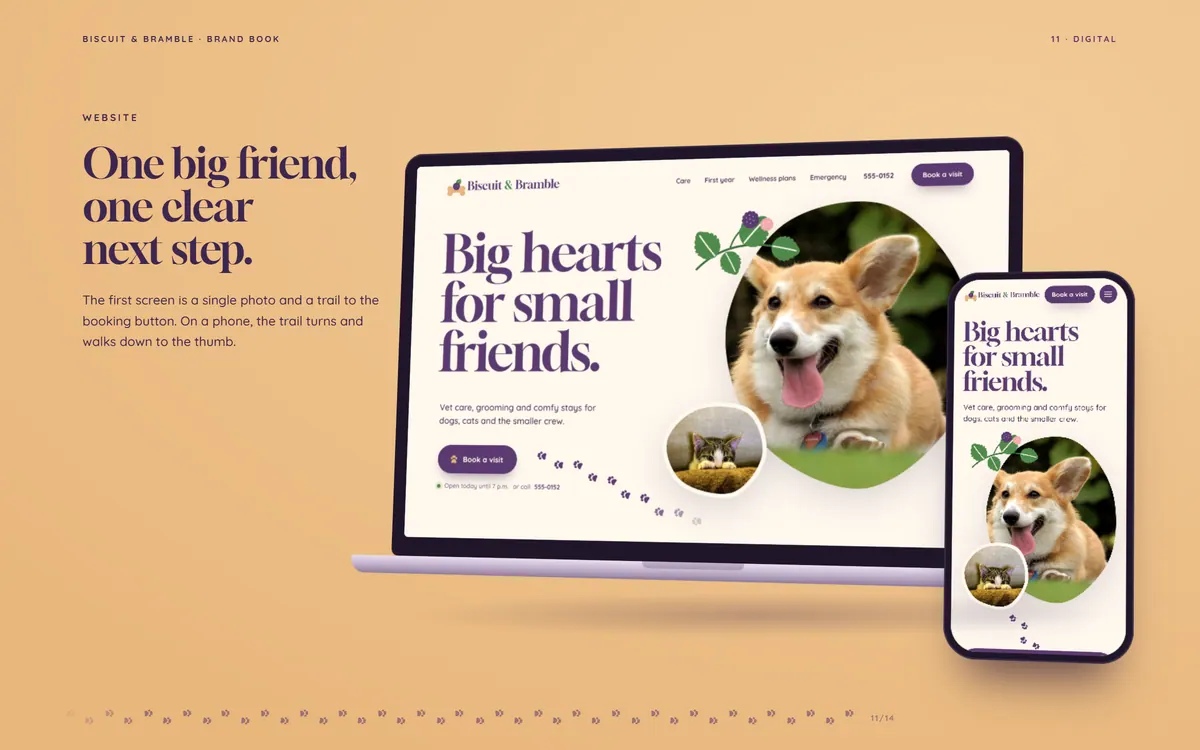 Biscuit & Bramble brand book, Digital