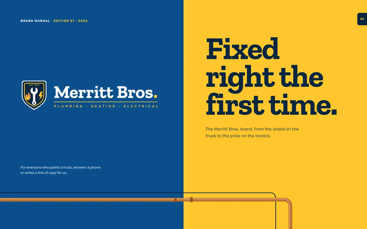 Merritt Bros. brand book cover