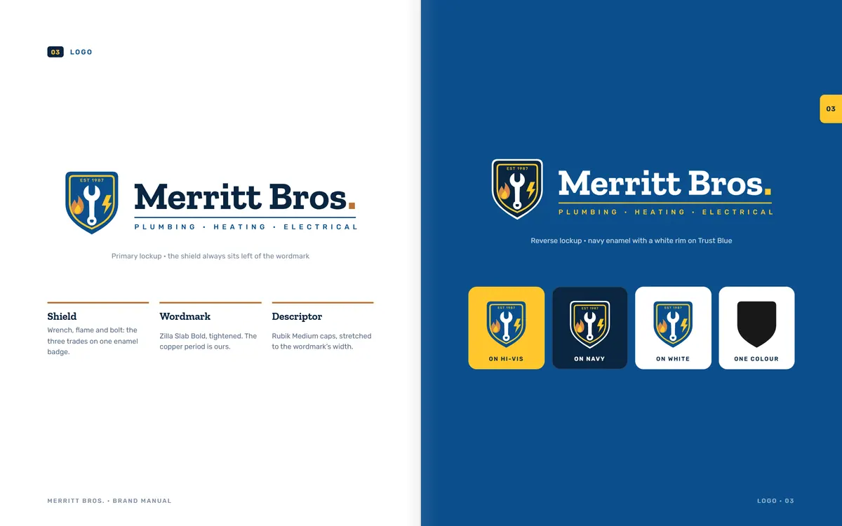 Merritt Bros. brand book, Logo