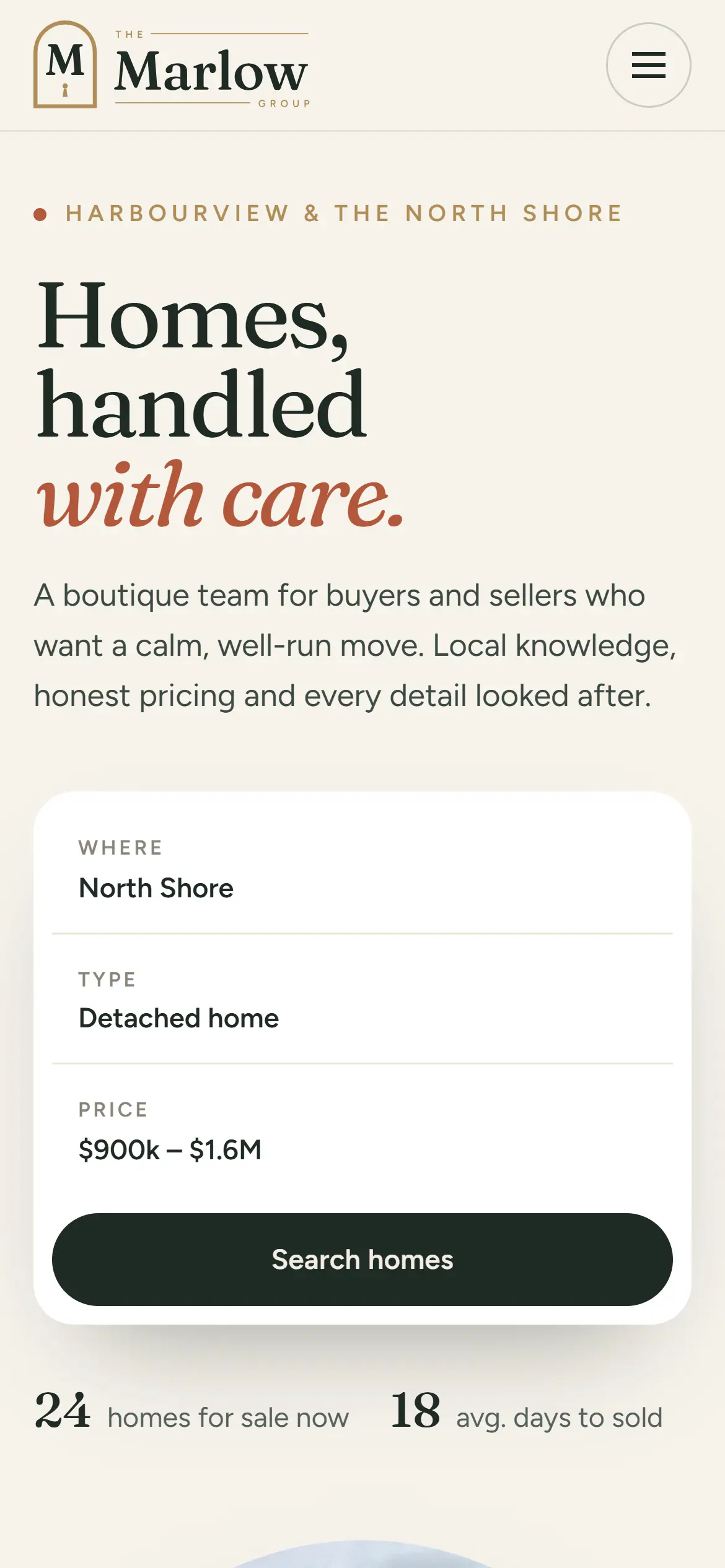 The Marlow Group: website concept for realtors