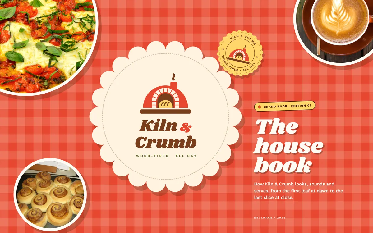 Kiln & Crumb brand book cover
