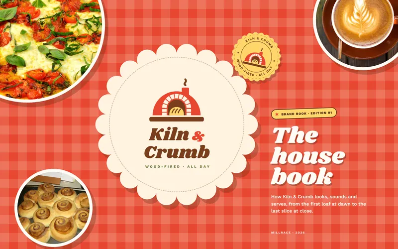 Kiln & Crumb brand book: Cover